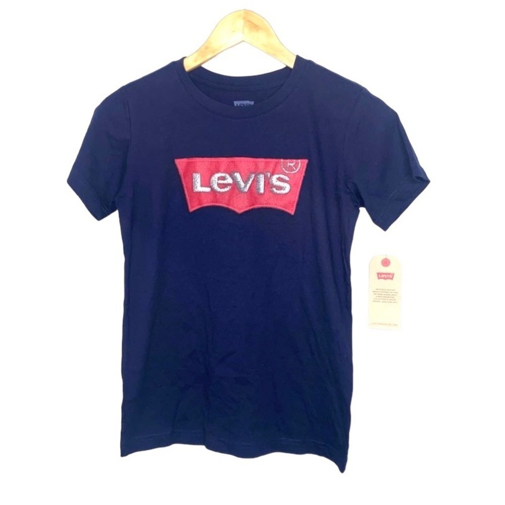 Levi’s 100% Cotton T-Shirt Boys Size XL Blue Raised Logo NWT *
